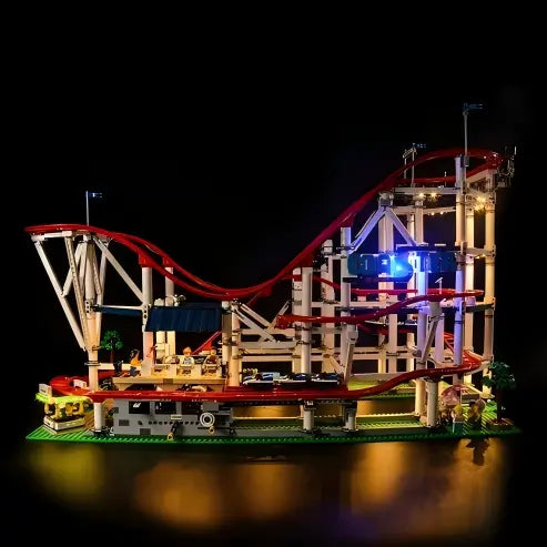 LEGO 10261 Estuche de exhibición de acrílico con espejo para montaña rusa - Vitrina a prueba de polvo