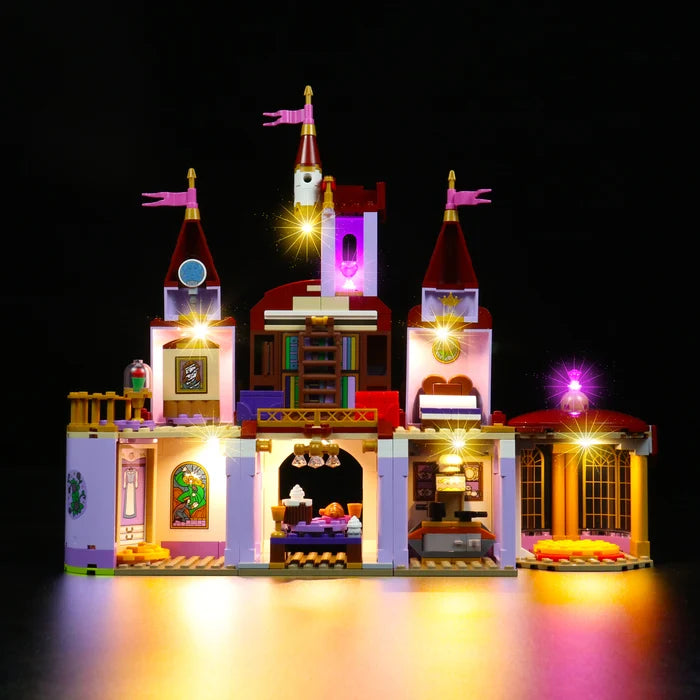 LEGO 43196 Belle and the Beast's Castle Mirror Acrylic Display Case - Dustproof Showcase