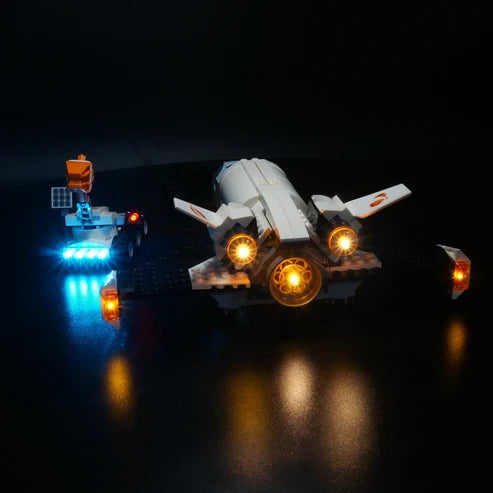 LEGO 60226 Mars Research Shuttle Mirror Acrylic Display Case with UV-Printed Background - Dustproof Showcase