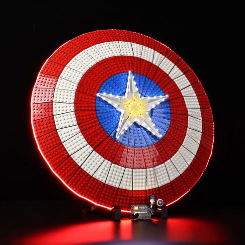 LEGO 76262 Captain Americas skjold spejl akryl display-case - støvtæt montre