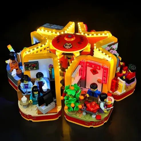 LEGO 80108 Lunar New Year Traditions Spejl Akryl Display Case - Støvtæt Udstillingsvitrine