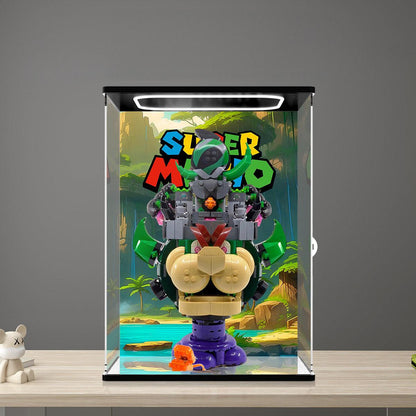 LEGO 72042 Mirror Acrylic Display Case with Ring Light & UV-Printed Background - Dustproof Showcase