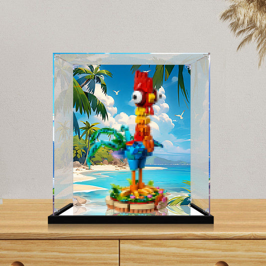 Acrylic Display Case for LEGO 43272 LEGO Disney: 2025 Seasonal Set, with Themed Printed Background & Dustproof Box
