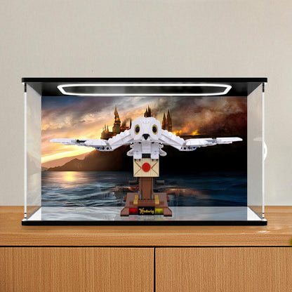 LEGO 75979 Mirror Acrylic Display Case with Ring Light & UV-Printed Background - Dustproof Showcase