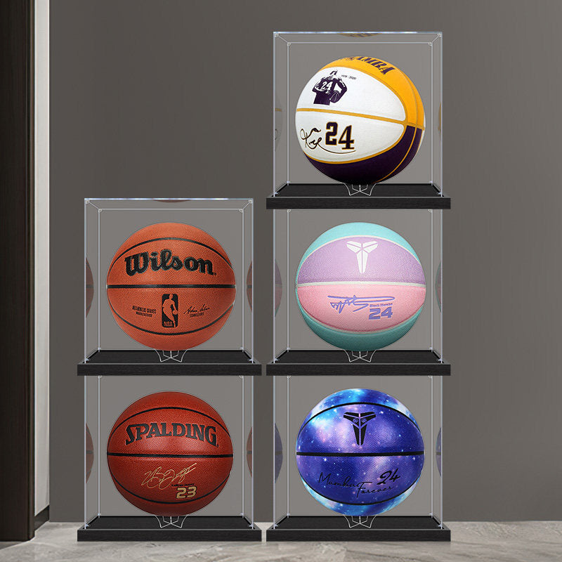 Universal Clear Acrylic Display Stand for All Sports Balls (Basketball, Rugby, Baseball & More)