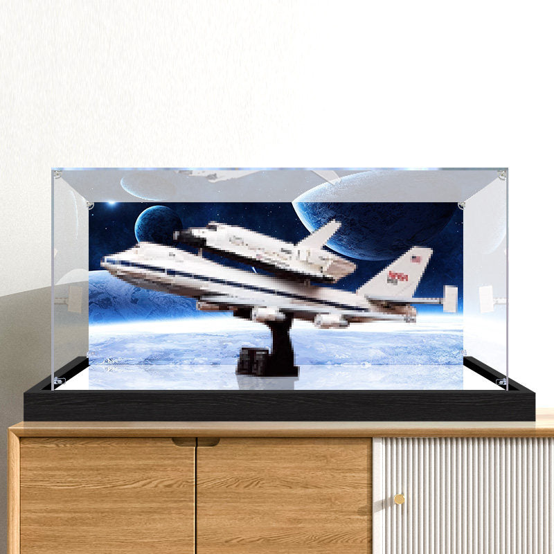 Acrylic Display Case for LEGO 10360 Formula 1 McLaren, with Themed Printed Background & Dustproof Box