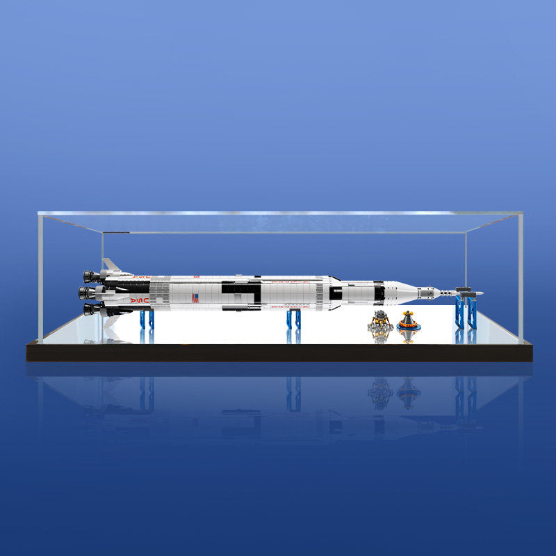 LEGO 21309 NASA Apollo Saturn V, LEGO 92176 Rocket Mirror Acryl-Vitrine - Staubdichte Ausstellungsvitrine
