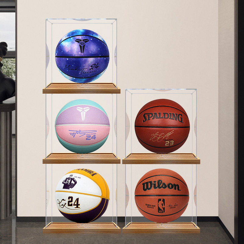 Universal Clear Acrylic Display Stand for All Sports Balls (Basketball, Rugby, Baseball & More)