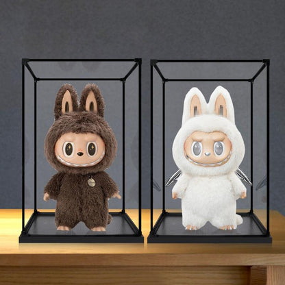 Alloy transparent acrylic display case, 2cm high black brushed base and black aluminum alloy frame (custom sizes supported)