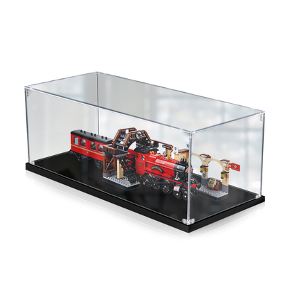 Acrylic Display Case for LEGO 75955 Hogwarts Express, with Themed Printed Background & Dustproof Box