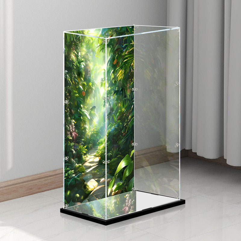 Acrylic Display Case for LEGO 76414 Expecto Patronum, with Themed Printed Background & Dustproof Box