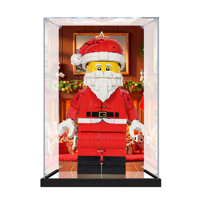 Acrylic Display Case for LEGO 40820 LEGO Ideas: Gingerbread Man, with Themed Printed Background & Dustproof Box