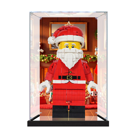 Acrylic Display Case for LEGO 40820 LEGO Ideas: Gingerbread Man, with Themed Printed Background & Dustproof Box