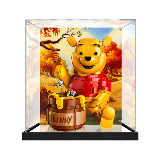 Acrylic Display Case for LEGO 43300, with Themed Printed Background & Dustproof Box