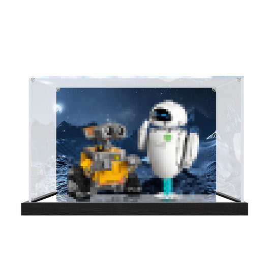 Acrylic Display Case for LEGO 43279, with Themed Printed Background & Dustproof Box