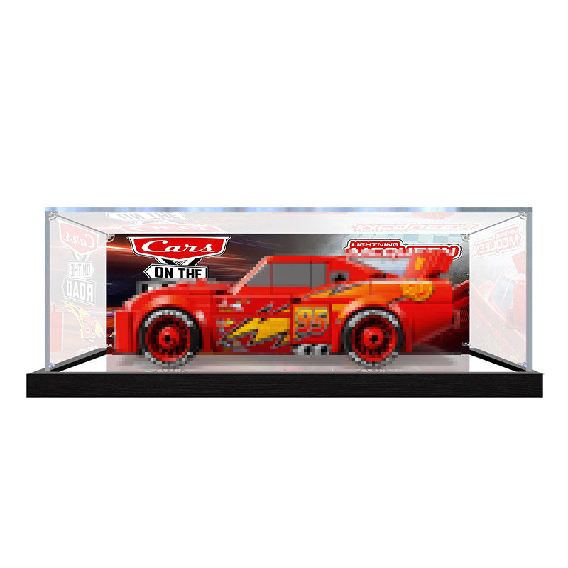 Acrylic Display Case for LEGO 77255, with Themed Printed Background & Dustproof Box