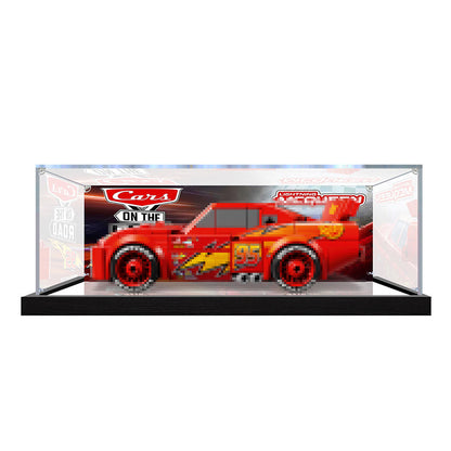 Acrylic Display Case for LEGO 77255, with Themed Printed Background & Dustproof Box