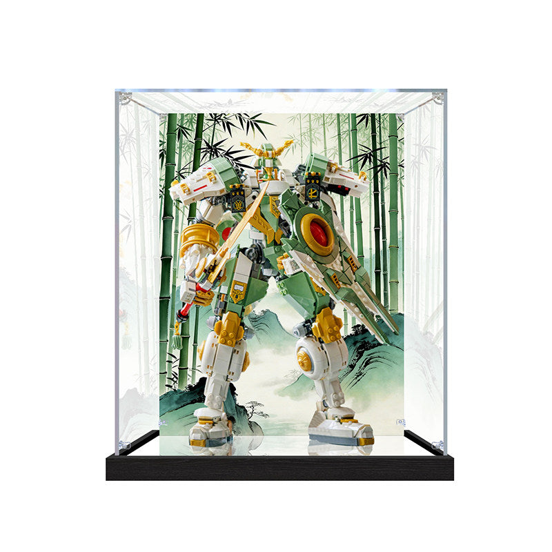 Acrylic Display Case for LEGO 71860, with Themed Printed Background & Dustproof Box