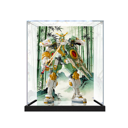 Acrylic Display Case for LEGO 71860, with Themed Printed Background & Dustproof Box
