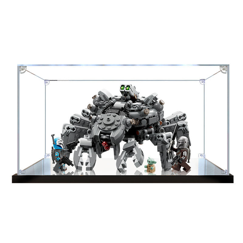 LEGO 75361 علبة عرض مرآة أكريليك مع إضاءة حلقية وخلفية مطبوعة بالأشعة فوق البنفسجية - صندوق عرض مقاوم للغبار