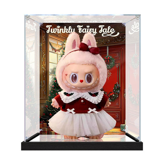 Suitable for Pop Mart Twinklu Fairy Tale Display Case – Showcase with UV-Printed Background & Mirror Base