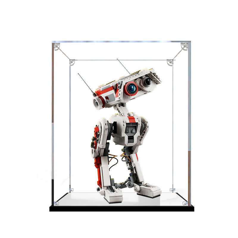 Acrylic Display Case for LEGO 75335 BD-1, with Themed Printed Background & Dustproof Box