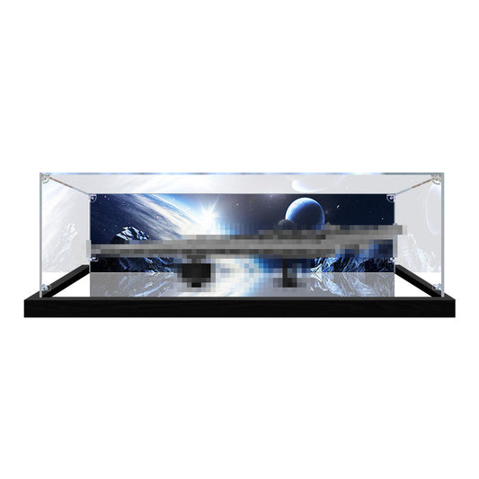 Acrylic Display Case for LEGO 10221 Super Star Destroyer, with Themed Printed Background & Dustproof Box