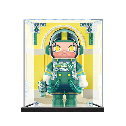 Suitable for Pop Mart Display Case – Showcase with UV-Printed Background & Mirror Base