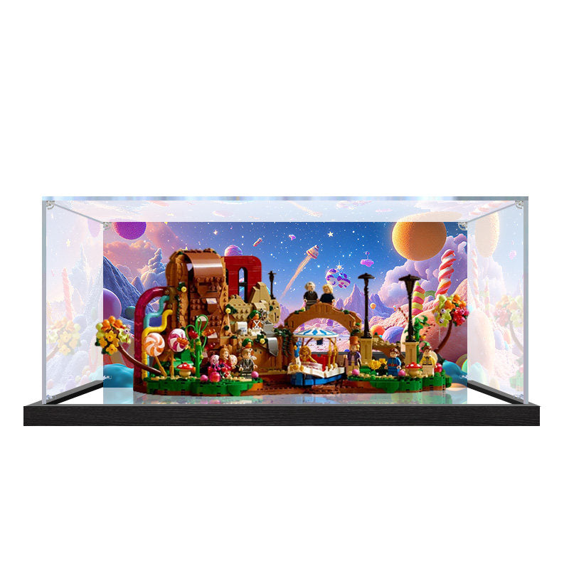 Acrylic Display Case for LEGO 21360 LEGO Ideas, with Themed Printed Background & Dustproof Box
