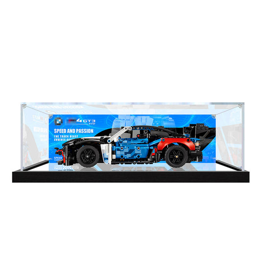Acrylic Display Case for LEGO 42226, with Themed Printed Background & Dustproof Box