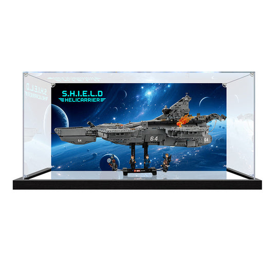 Acrylic Display Case for LEGO 76354 Hogwarts Castle Owlery, with Themed Printed Background & Dustproof Box