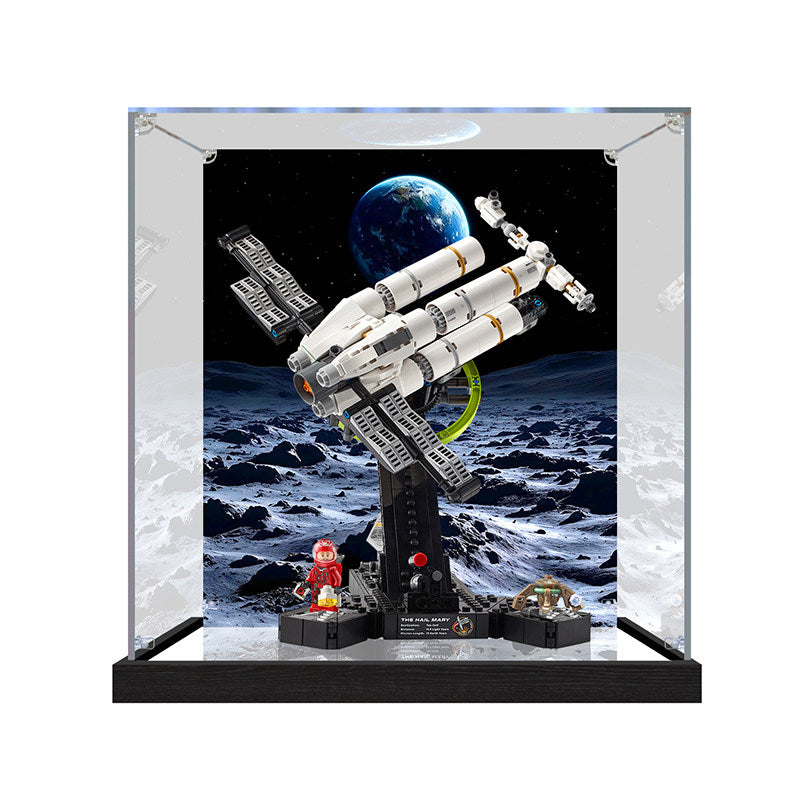 Acrylic Display Case for LEGO 11389, with Themed Printed Background & Dustproof Box