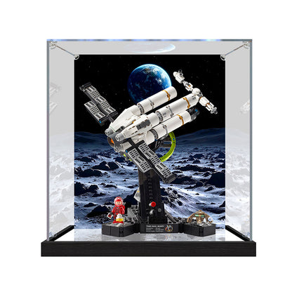 Acrylic Display Case for LEGO 11389, with Themed Printed Background & Dustproof Box