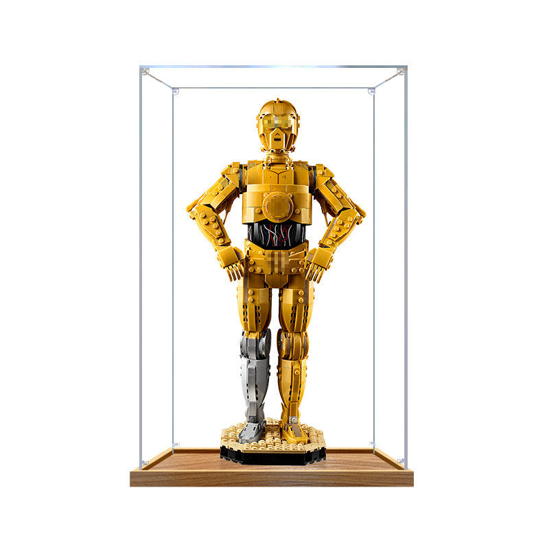 LEGO 75398 C-3PO Mirror Acrylic Display Case - Dustproof Showcase