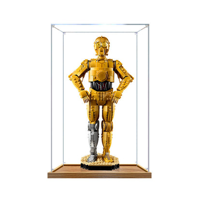 LEGO 75398 C-3PO Mirror Acrylic Display Case - Dustproof Showcase