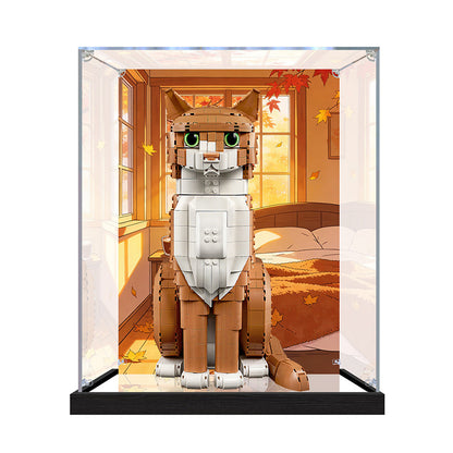 Acrylic Display Case for LEGO 21376 LEGO Ideas Model, with Themed Printed Background & Dustproof Box