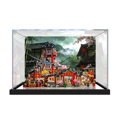 Acrylic Display Case for LEGO 71861, with Themed Printed Background & Dustproof Box