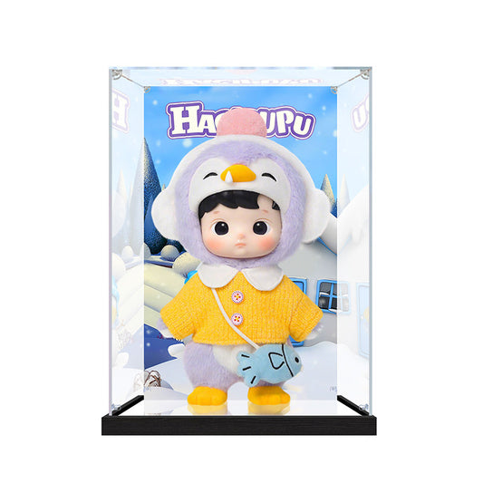 Suitable for Pop Mart Hacipupu Display Case – Showcase with UV-Printed Background & Mirror Base