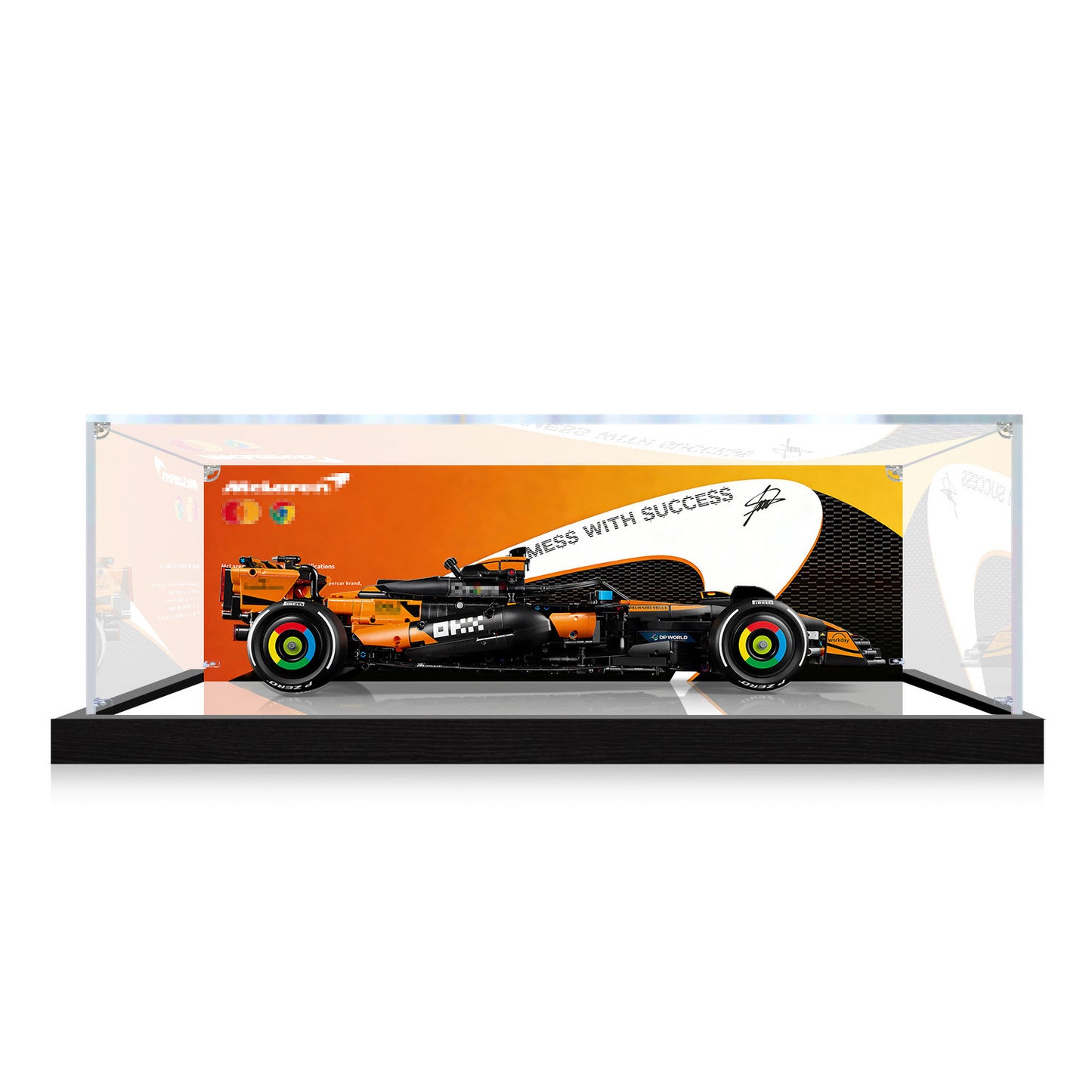 Acrylic Display Case for LEGO 42228, with Themed Printed Background & Dustproof Box