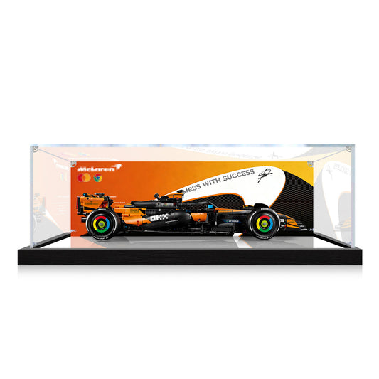 Acrylic Display Case for LEGO 42228, with Themed Printed Background & Dustproof Box