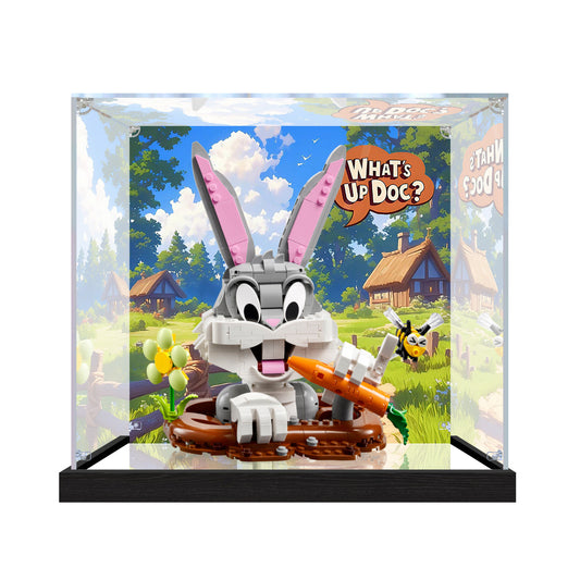 Acrylic Display Case for LEGO 40920 LEGO Seasonal, with Themed Printed Background & Dustproof Box