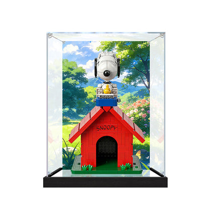 Acrylic Display Case for LEGO 21368 LEGO Ideas Model, with Themed Printed Background & Dustproof Box