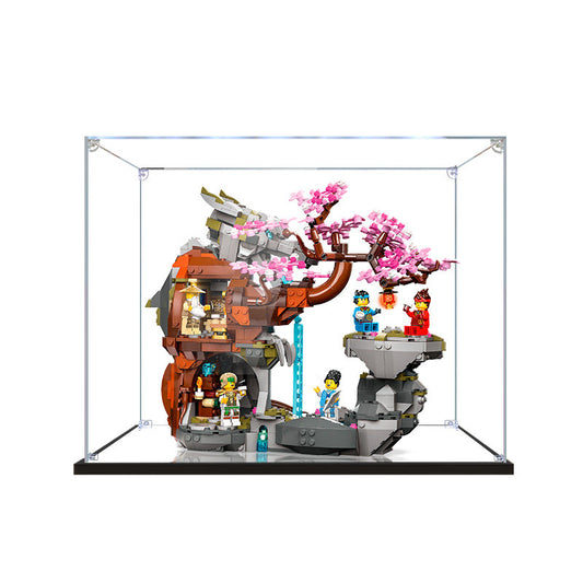 Acrylic Display Case for LEGO 71819 Dragon Stone Shrine, with Themed Printed Background & Dustproof Box