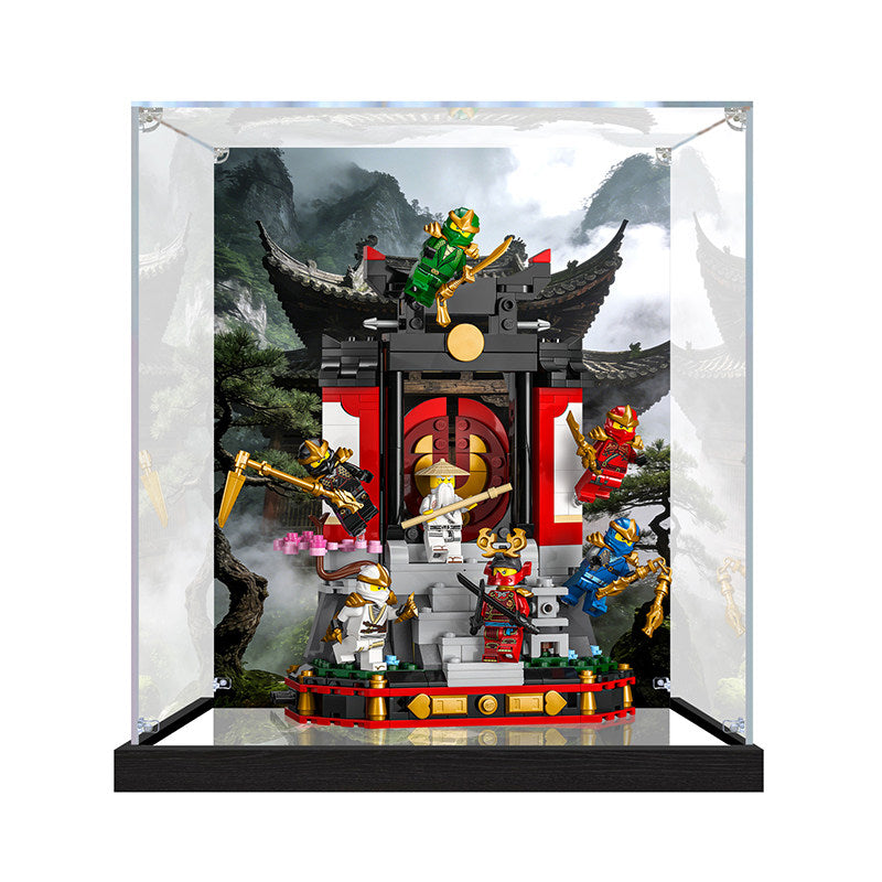 Acrylic Display Case for LEGO 71866, with Themed Printed Background & Dustproof Box