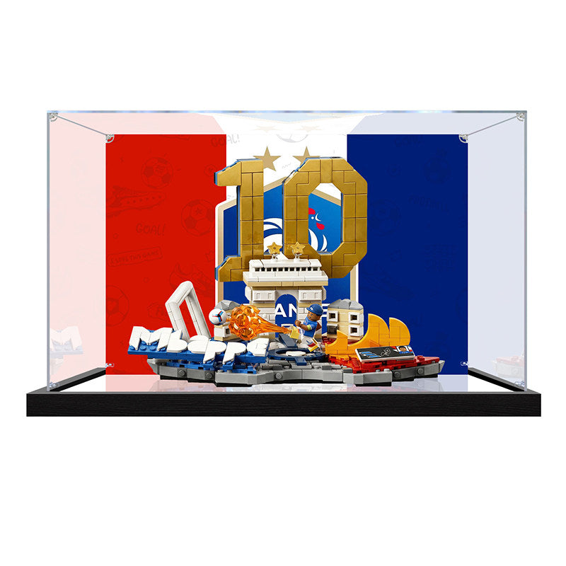 Acrylic Display Case for LEGO 43013 Disney/Pixar Model, with Themed Printed Background & Dustproof Box