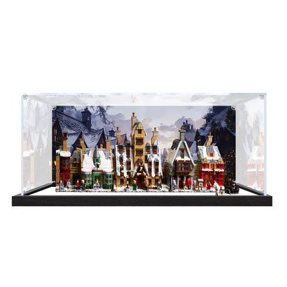 Acrylic Display Case for LEGO 76457 Hogwarts Castle: Potions Class, with Themed Printed Background & Dustproof Box