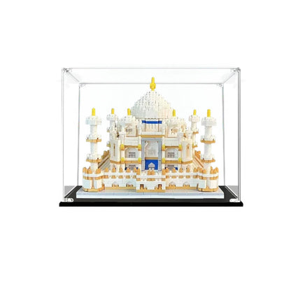 Acrylic Display Case for LEGO 21056 Taj Mahal (Architecture), with Themed Printed Background & Dustproof Box