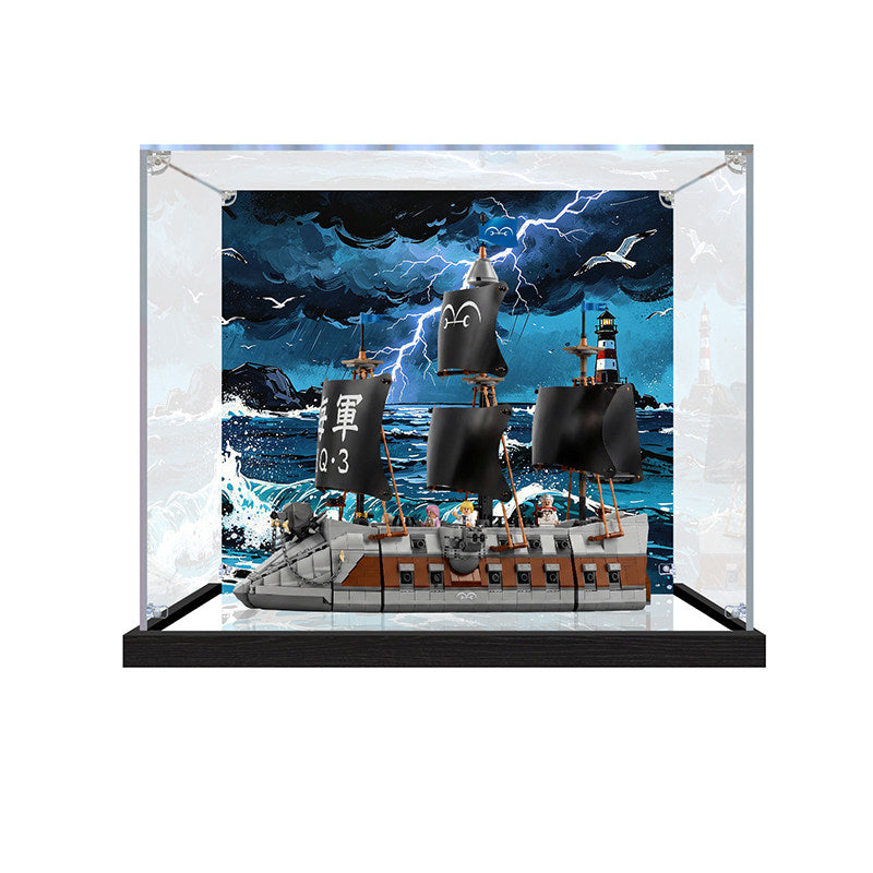 Acrylic Display Case for LEGO 75646 LEGO Star Wars Model, with Themed Printed Background & Dustproof Box