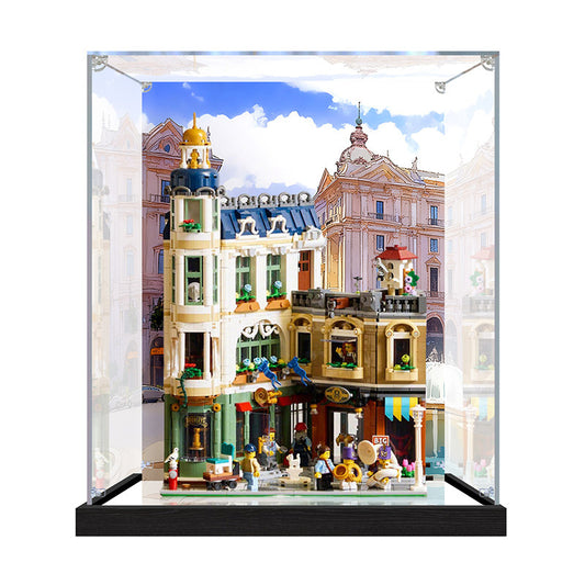 Acrylic Display Case for LEGO 11371, with Themed Printed Background & Dustproof Box