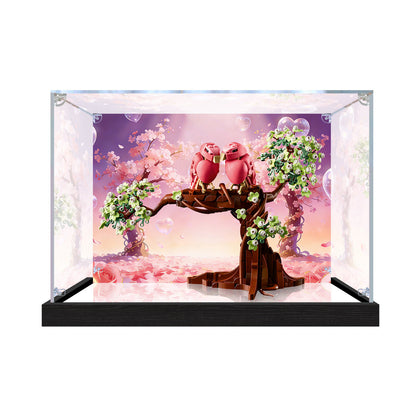 Acrylic Display Case for LEGO 21365 LEGO Ideas, with Themed Printed Background & Dustproof Box